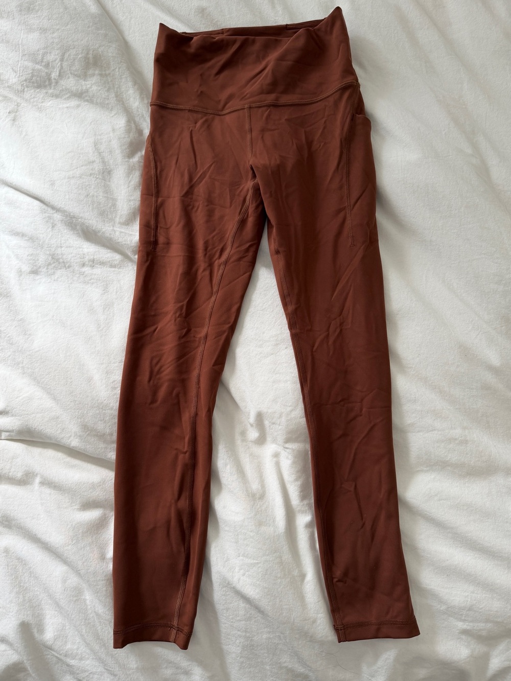 Lululemon Rust Brown Align Leggings with Pockets 25” Inseam Size 6